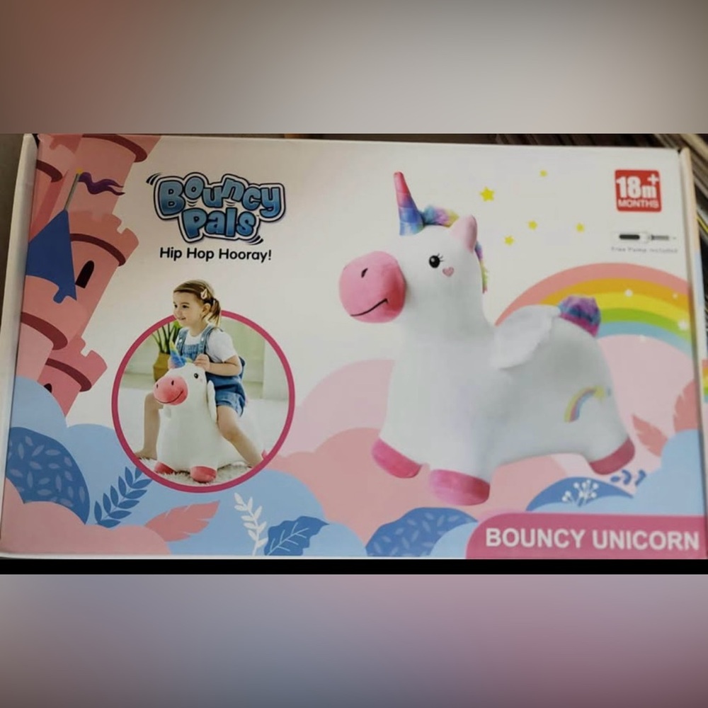 i play. Inflatable Unicorn Ride-On Toy